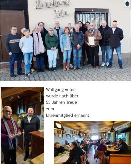 Wolfgang Adler wurde nach über  55 Jahren Treue  zum Ehrenmitglied ernannt